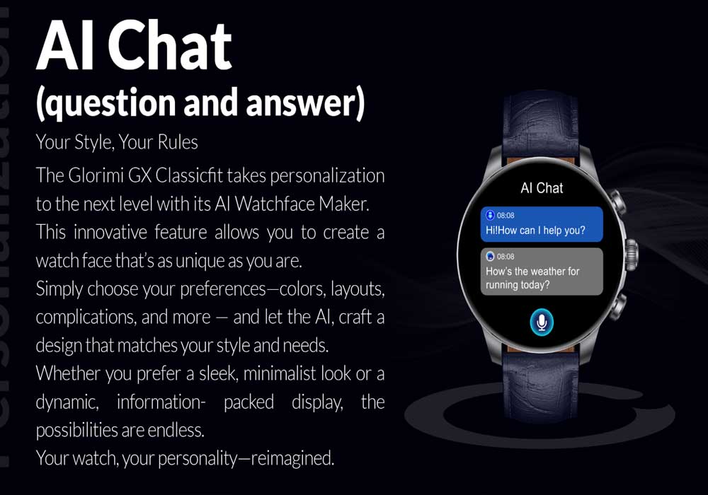 قابلیت هوش مصنوعی Glorimi GX CLASSICFIT LT